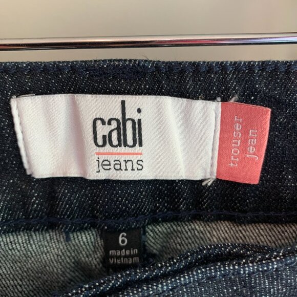 CAbi Women's 5691R Bootcut Flare High Rise Trouser Jean Sz 6 Dark Wash Blue - Picture 4 of 9